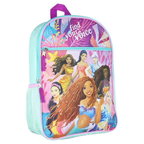 The Little Mermaid Movie 16" Backpack | Find Your Voice Ariel Shimmer Kids School 16" Bookbag