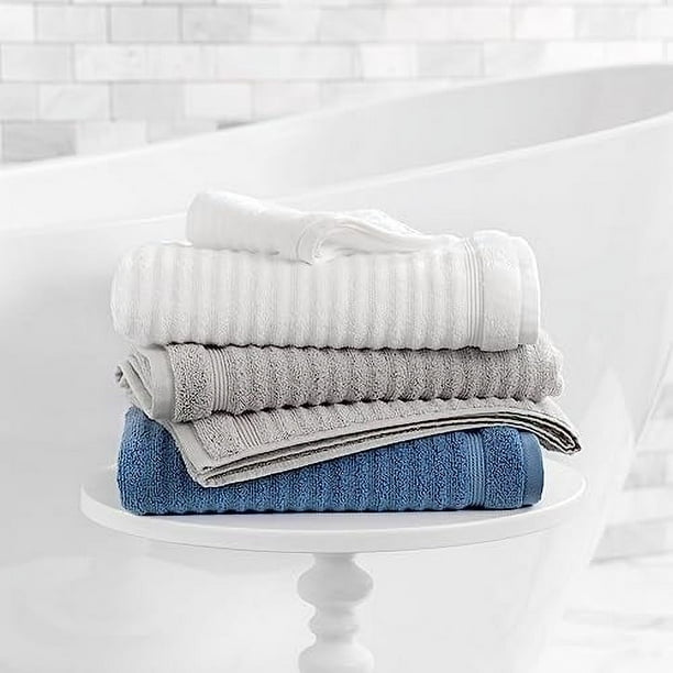 MARTHA STEWART 100 Cotton Bath Towels Set of 6 Piece 2 Bath Towels 2 Hand Towels 2 Washcloths Quick Dry Towels Soft Absorbent Bathroom Essentials Towel Sets for College Dorm Walmart