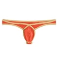 thumbnail image 2 of TANBOM Men's Nylon Sexy Thong Underwear Precise Coverage Bulge Pouch Breathable Comfortable Orange Red XL, 2 of 6