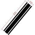 thumbnail image 2 of Adhesivo de rayas negras para capó de coche, calcomanía de rayas laterales para carrocería de carreras de autos universal, faldón de techo para capó y parachoques, 2 of 4