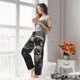 thumbnail image 5 of Balery Vintage Dog Illustration Pantalones de pijama para mujer, pijamas ultraligeros, pantalones de estar por casa-Small, 5 of 6