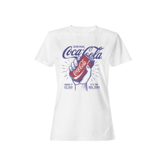 Officially Licensed Coca Cola Classic Coca-Cola Can Design Art Women's T-shirt
