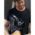 thumbnail image 2 of Tstars Men's Guitar T-Shirt - Unique Musician Gift - Ideal for Father's Day & Birthdays - L, Navy, 2 of 6