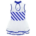 thumbnail image 4 of Alvivi Kids Girls Christmas Candy Cane Costumes Sleeveless Dance Tutu Dress Skating Leotards Skirts Blue 8, 4 of 5