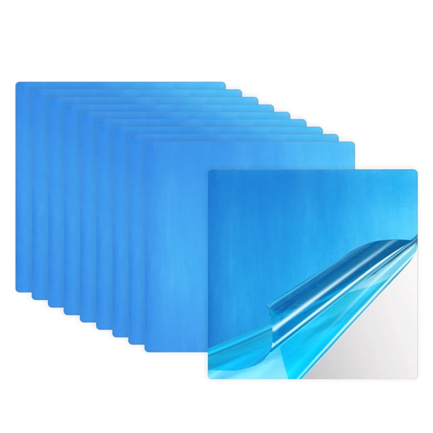 Espejo Flexible Redondo Auto Adhesivo 100mm x 100mm x 0,2mm 24uds Unique Bargains