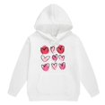 thumbnail image 4 of LUOGENLI Outfits Girls' Jumpsuits Shorts Children Kids Boys and Girls Long Sleeve Letter Printed Lightweight Hoodie Sweatshirts and Long Pants Set Outfit White 12-13 Years, 4 of 7