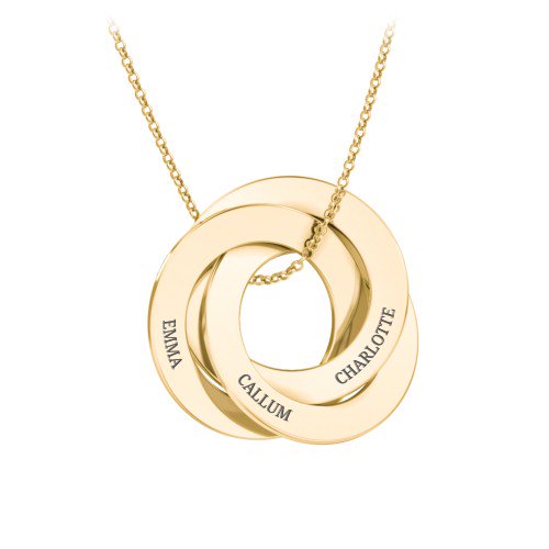 Pendentif Anneau Triple Imbriqué Gravable