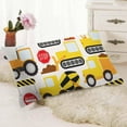 thumbnail image 3 of Throw Pillow Covers Cartoon Construction Crew Vehicles Truck Chevron Sign Equipment Cushion Pillow Case Home Decor Pillowcase 12x20 Inches, 3 of 6
