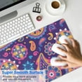 thumbnail image 4 of Long Mouse Pads for Desk,Purple Paisley and Floral Pattern Desk Mats on Top Of Desks, Desk Mouse Pad Extra Large with 3mm Non-Slip Base and Stitched Edge for Gaming,Office,Work,Home 31.5"x11.8", 4 of 6