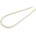 thumbnail image 2 of Mens 10K Yellow Gold Diamond Cut Curb Cuban Chain Necklace Pave 3.5mm 22 Inch, 2 of 4