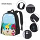 thumbnail image 3 of Disketp Gnomes On The Beach Mochila Estampada de Gran Capacidad con Lonchera y Estuche, Set de 3 Piezas para Estudiantes, 3 of 7
