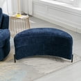 thumbnail image 6 of Aukfa 33" Storage Ottoman, Convertible Bench, Side Table for Living Room, Half Moon Shape, Navy, 6 of 7