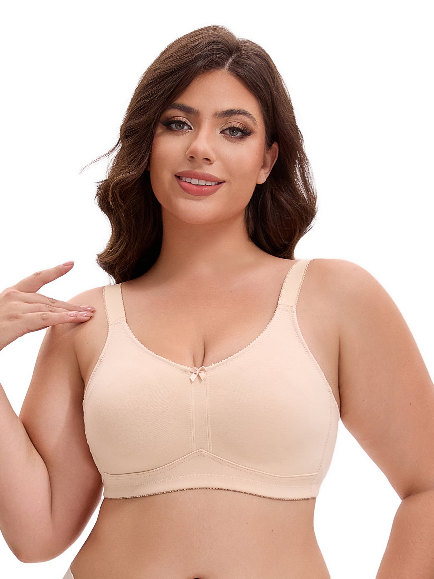 Unique Bargains Women's Pocket Bra for Silicone Breast Forms Minimizers Beige 36 B