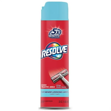 Resolve High Traffic Carpet Cleaner Foam 22 Oz | Crisp Linen Scent Carpet Cleaner Solution | Stain and Odor Remover | Fabric Cleaner | Furniture Shampooer | Rug Cleaners for Carpet Pet Stains