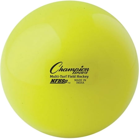 Champion Sports Field Hockey Balls, Regulation Size, 12-Pack, 2.75” Each - NFHS-Approved Sports Hockey Ball Set for Fields, Grass, Turf - Durable, Bouncy, Lightweight, Bright Colored - Yellow