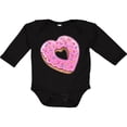 thumbnail image 3 of Inktastic Heart Shaped Donut with Pink Icing and Sprinkles Boys or Girls Long Sleeve Baby Bodysuit, 3 of 5