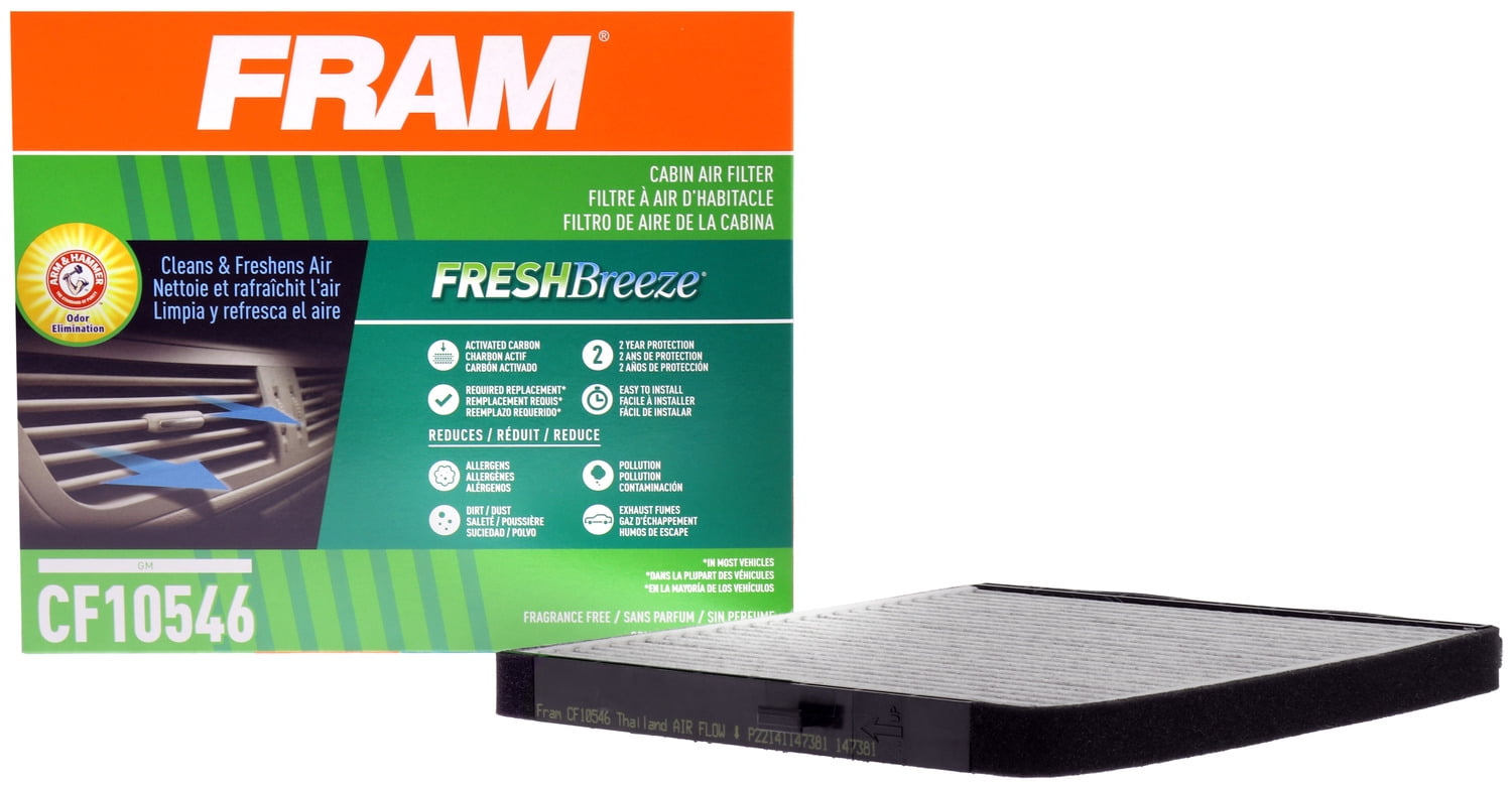 FRAM Fresh Breeze Cabin Air Filter CF10546 with Arm & Hammer Baking Soda, for Select Chevrolet, Pontiac and Suzuki Vehicles Fits select: 2004-2011 CHEVROLET AVEO, 2009 PONTIAC G3 WAVE