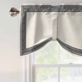 thumbnail image 4 of Black Cream Greek Key Tie Up Valance Curtains for Windows, Kitchen Curtains Window Treatments, Geometric Greece Ancient Rustic Short Window Shades Valances for Bedroom Bathroom Cafe 42"x12", 4 of 8