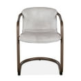 thumbnail image 2 of Home Trends and Design Chiavari Set of Two Distressed Leather Dining Chairs Chestnut Brushed, Silver Finish, 2 of 5
