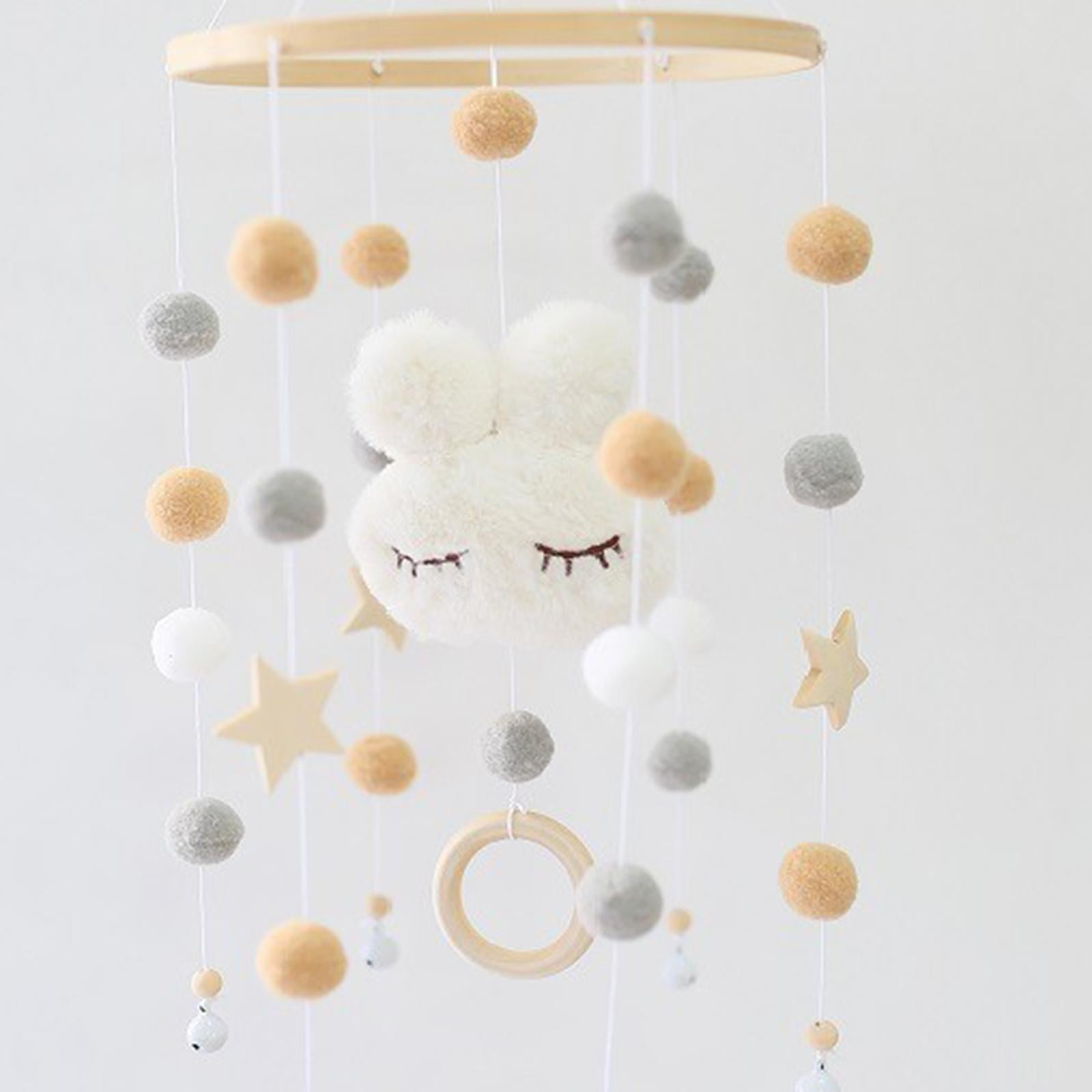 LeeQinersw 2pcs Baby Mobile Rattle with Rabbit Baby Mobile for Crib Bedroom Nursery