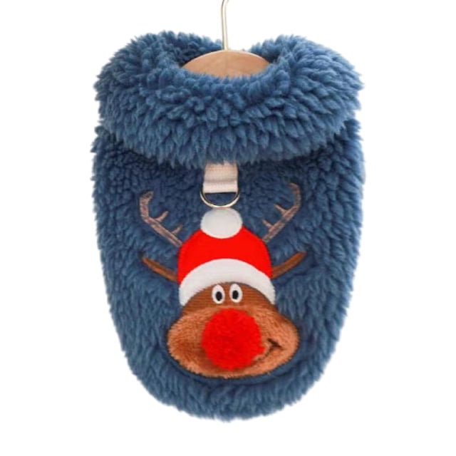 Ropa navideña para perros Trajes de invierno Suéter para perros pequeños Chaleco Suéteres para perros pequeños Abrigo polar cálido Ropa para gatos para chihuahua M