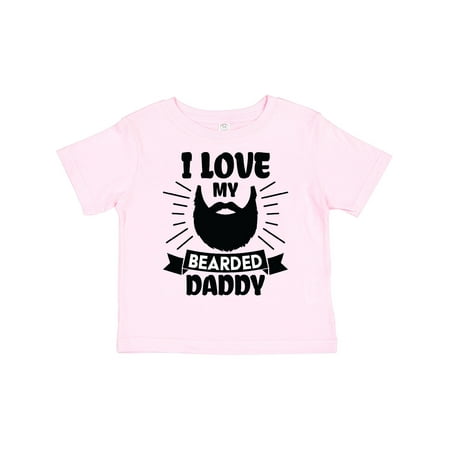 

Inktastic I Love My Bearded Daddy with Beard Silhouette Gift Toddler Boy or Toddler Girl T-Shirt