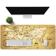 thumbnail image 3 of Map Large Mouse Pad 31.5x11.8 Inches Medieval Vintage Treasure Map Compass Wooden Ship Pattern Printed Game Mouse Pad for Gaming Home Office BDXTMN230, 3 of 5