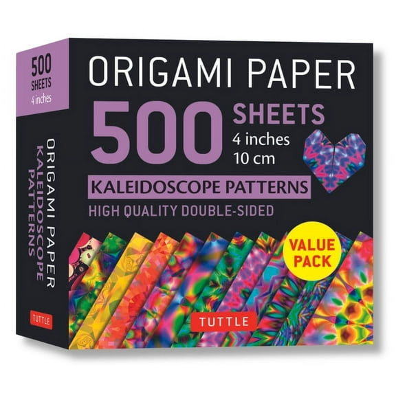 Origami Paper 500 Sheets Kaleidoscope Patterns 4 (10 CM): Tuttle Origami Paper: Double-Sided Origami Sheets Printed with 12 Different Colorful Patterns (Other)