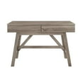 thumbnail image 3 of Atlin Designs 2-Drawer Small Transitional Wood Space Desk in Gray Wash, 3 of 10
