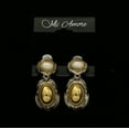 thumbnail image 3 of Mi Amore Acrylic Stone Clip-On-Earrings Silver-Tone/Gold-Tone, 3 of 3