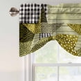 thumbnail image 5 of Western Texas Star Tie Up Valances Curtain, Adjustable Kitchen Black White Buffalo Check Leopard Green Valances for Windows Decor, Rod Pocket Short Curtains Set for Bedroom/Bathroom, 42"x18", 5 of 9