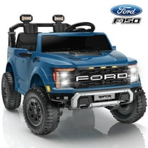 Ford F150 Raptor 24v 2 Seater Ride on Car for Kids, 4 Wheeler Electric Cars for Kids w/Remote Control, Toddler Ride on Toys w/ LED Lights, Bluetooth, Soft Start for Kids Girls Boys Ages 3-8, Blue