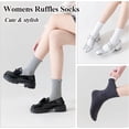 thumbnail image 2 of YooGuoGuo Womens Ankle Socks Ruffle Cotton Cute Frilly Trim Breathable Crew Ruffled Socks 6 Pack, 2 of 6