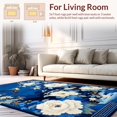 thumbnail image 2 of Flatwoven High Traffic Area Rug, Chinoiserie Blue Floral Elegance, Non Slip, Stain Resistant, Washable Area Rugs for Living Room, Bedroom(Blue, 4X6), 2 of 8