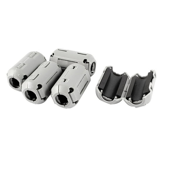 5 Pcs Gray 9mm Dia Cord Ferrite Core Noise  Filter