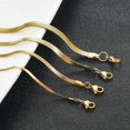 thumbnail image 1 of Stainless Steel Snake Blade Necklace Golden Flat Chain Jewelry Gift DIY Findings Accessories, 1 of 4