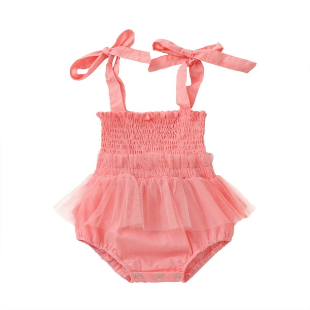 Toddler Girl Swimsuit Solid Bathing Beach Swimsuit Strap Swimwear Bow Girls OnePiece Baby Girls