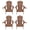 Brown, variant on 35 x 32 x 28 in. Foldable Adirondack Chair with Cup Holder, Sky Blue - Set of 4