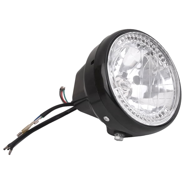 Faro de Motocicleta Faro de Horquil Dentera 12V 35W para Bobber Sunnimix Faro