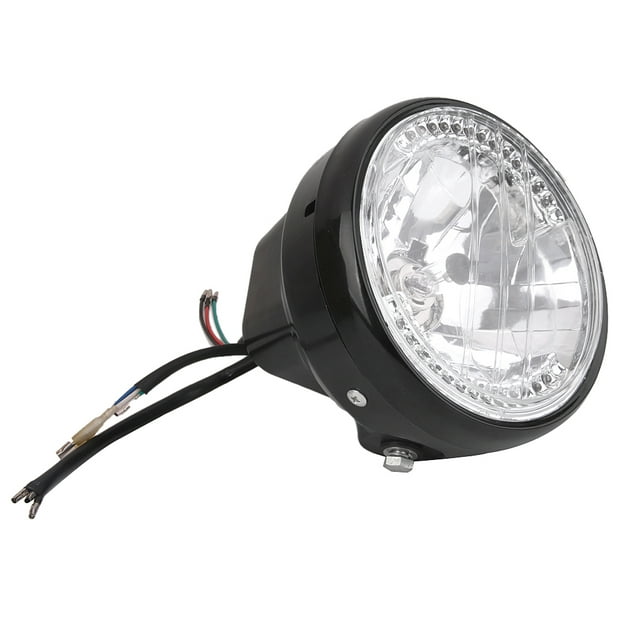 Faro de Motocicleta Faro de Horquil Dentera 12V 35W para Bobber Sunnimix Faro