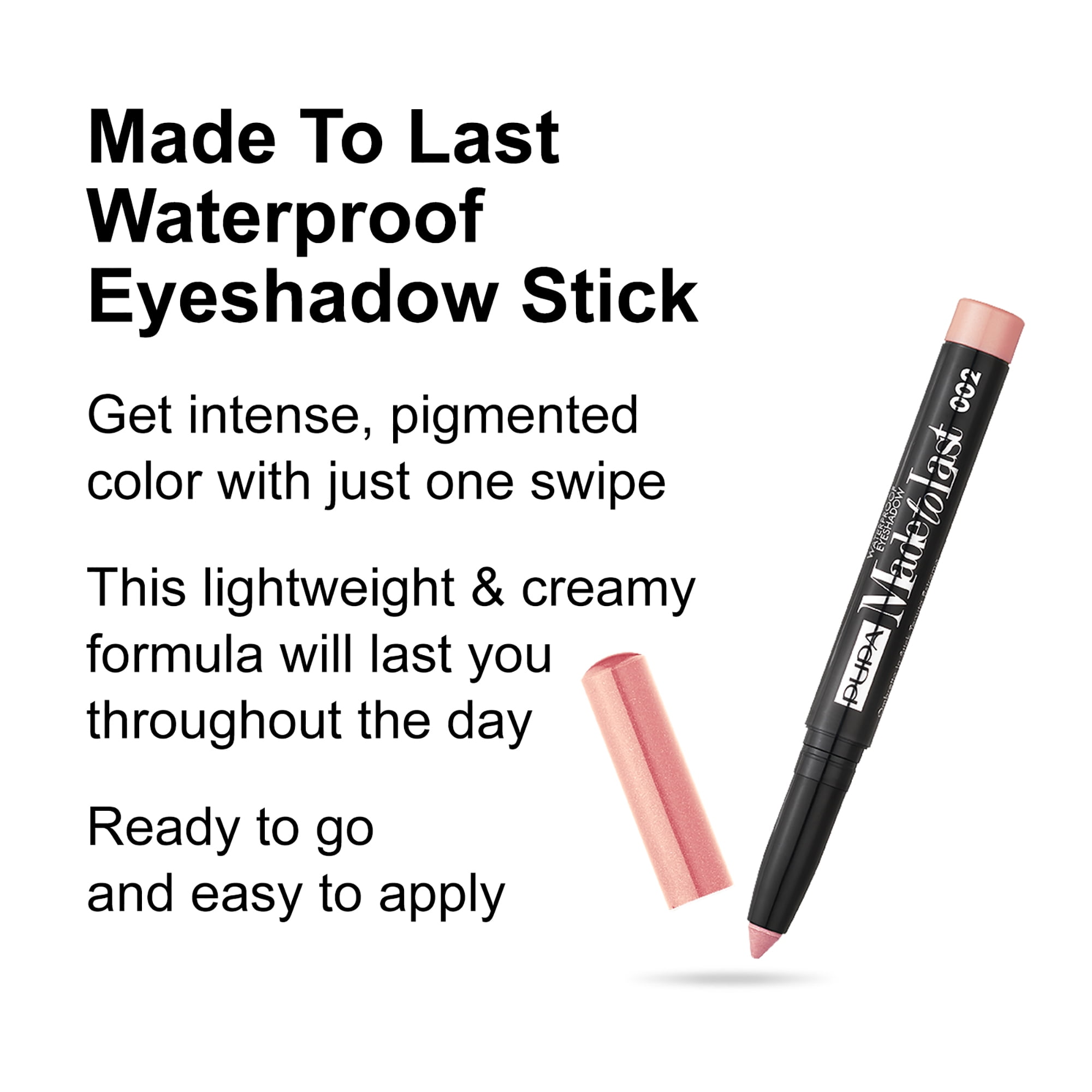 PUPA Milano Made To Last Eyeshadow Waterproof, 002 Soft Pink, 0.049 oz -  Walmart.com