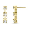 thumbnail image 3 of 14K Yellow Gold Round J-K Diamond and J-K color SI1-SI2 clarity Round Natural Diamond 0.75 cttw Dangle Earrings, 3 of 7