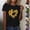 Beige, variant on Sexlip Womens Sunflower Heart Graphic Blouse Crew Neck Design Stretchy Fabric Relaxed Silhouette for Stylish Outings White S
