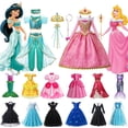 thumbnail image 2 of Disney-vestido de princesa Jasmine Aurora para niños, disfraz de Elsa, Peach, sirena, Halloween, graduación, Cenicienta Fivean unisex, 2 of 2