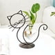 thumbnail image 1 of Jarrón de hierro en forma de gato con exhibición de planta hidropónica, adorno decorativo para el hogar en sala de estar y mesa de comedor, dorado o negro, 28.5x12 cm, 1 of 6