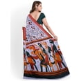 thumbnail image 4 of Warli Printed Mulmul Cotton Block Print Saree - 27066640, 4 of 4