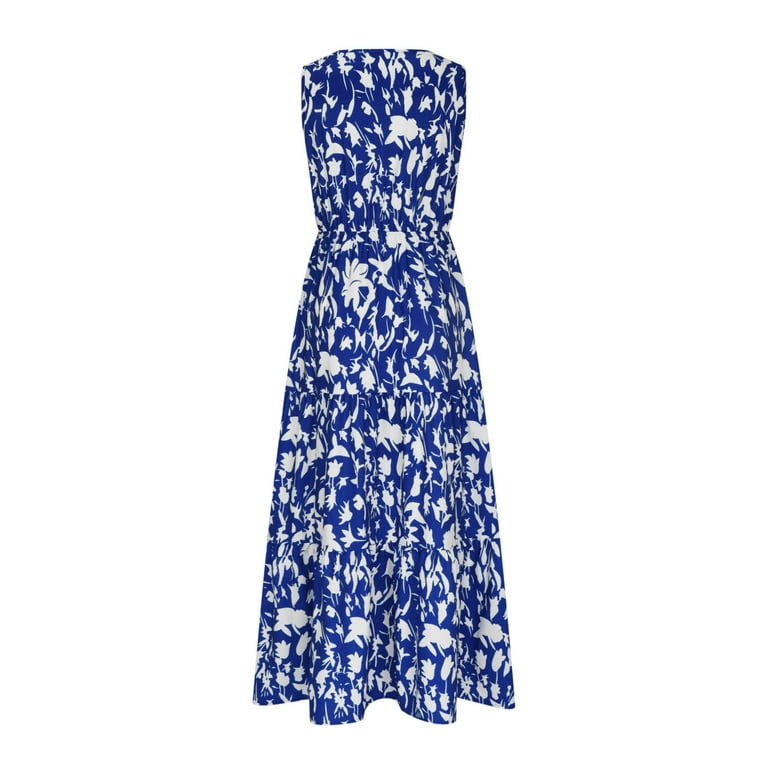 Yabcsaz Summer Dresses for Women 2025 Sleeveless Tank Dress V Neck Bohemian Midi Dresses Casual Loose Ruffle Long Dress Floral Flowy Beach Vacation Yabcsaz Summer Dresses for Women 2025 Sleeveless Tank Dress V Neck Bohemian Midi Dresses Casual Loose Ruffle Long Dress Floral Flowy Beach Vacation