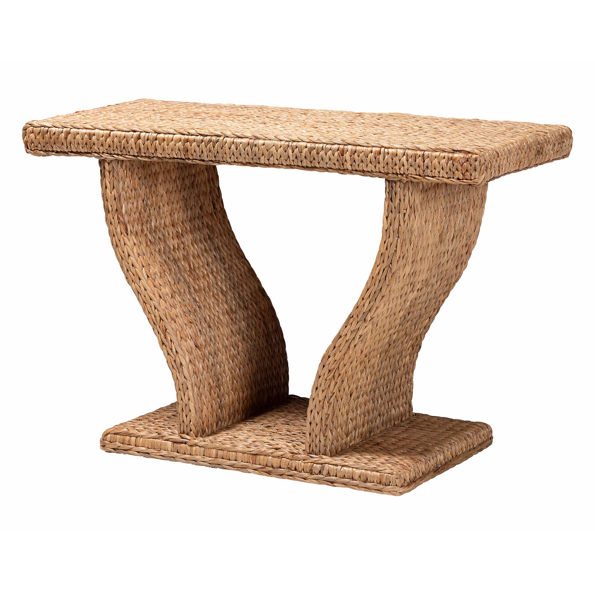 bali & pari Alyssa Boho Console Table, Natural Brown