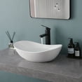 thumbnail image 3 of Oval White Ceramic Vessel Sink Countertop Above Counter Bathroom Vanity Bowl US, 3 of 14