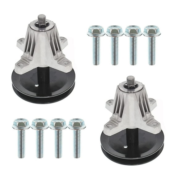 ALL-CARB 2 Pack Spindle Assembly Replacement for Troy Bilt MTD 918-06991 618-06991 with Pulley Bolt